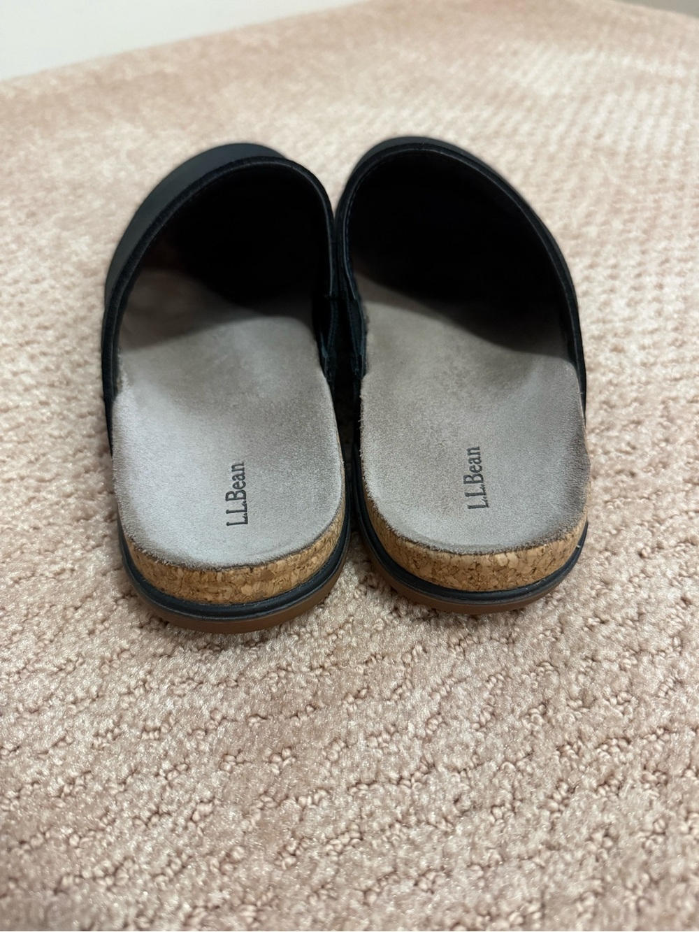 L.L. Bean Black Leather Women’s Slip-On Mules - Picture 3 of 6